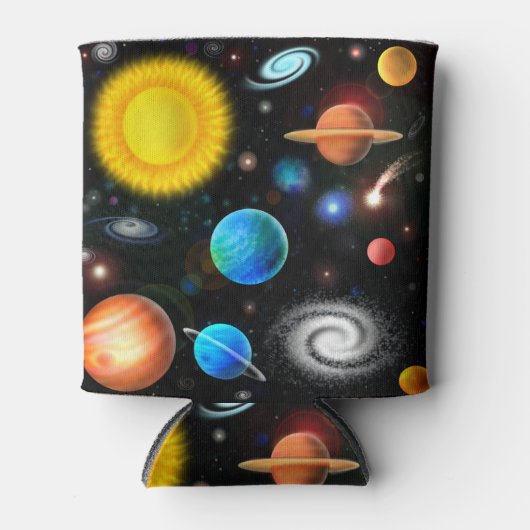 天文学カラフル宇宙クーラーボックス 缶クーラー (正面)