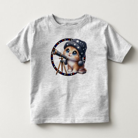 天文学キティTシャツ 子供服 トドラーTシャツ (正面)