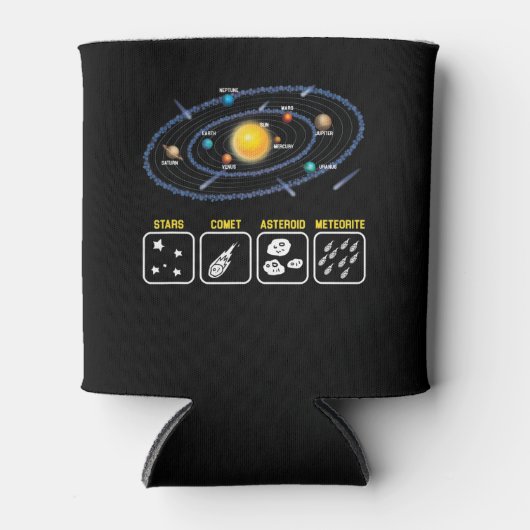 天文学ギーク銀河系科学宇宙太陽の 缶クーラー (正面)