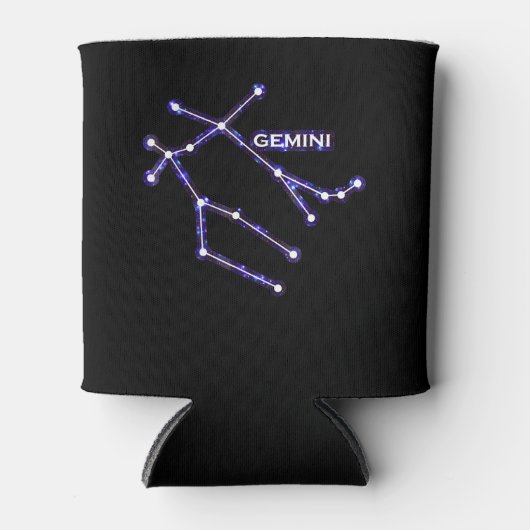 天文学コンステレーション – 占星術〔占星術の〕十二宮図ジェミニ 缶クーラー (正面)