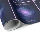 天文学サザンピンホイール名前をカスタムすると文字 ラッピングペーパー (ロールコーナー)