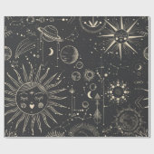 天文学パターン ラッピングペーパー (フラット)