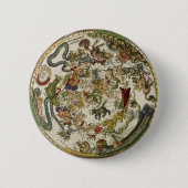 天文学ピーター・アピアンによるヴィンテージ地図 缶バッジ (正面)