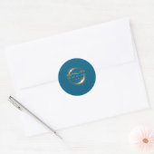 天文学ファン皆既日食2024皆既 ラウンドシール (封筒)