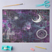 天文学ブルースカイムーン抽象芸術エフェメラ 薄葉紙 (クラフト)