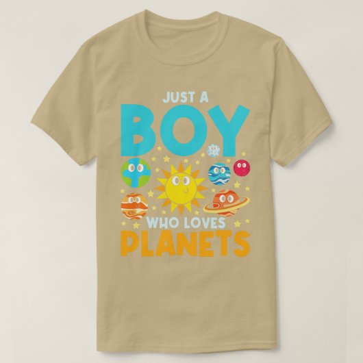 天文学ボーイズ宇宙飛行士宇宙科学かわいい惑星 Tシャツ (デザイン正面)