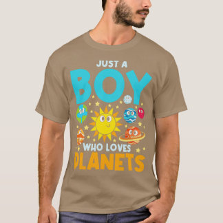 天文学ボーイズ宇宙飛行士宇宙科学かわいい惑星 Tシャツ