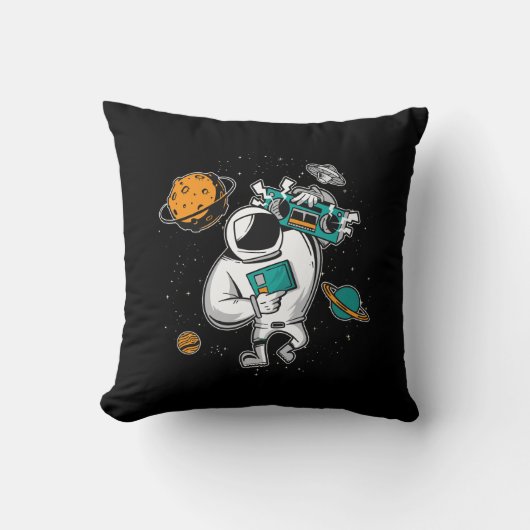 天文学ムーンミュージックラバーラジオ宇宙宇宙 クッション (正面)