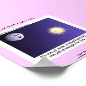 天文学ムーンライティング漫画おもしろいキャンバス印刷 ポスター (角)