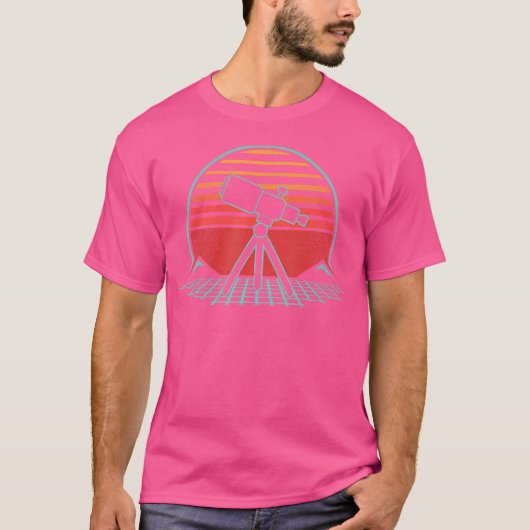 天文学レトロ宇宙科学ヴィンテージ80 Tシャツ (正面)