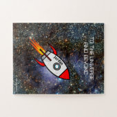 天文学名前をカスタムする及び文字ロケット ジグソーパズル (横)