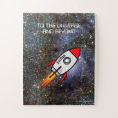 天文学名前をカスタムする及び文字ロケット ジグソーパズル (縦)