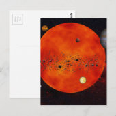 天文学太陽の惑星系宇宙 ポストカード (正面/裏面)