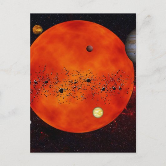 天文学太陽の惑星系宇宙 ポストカード (正面)