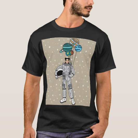 天文学太陽の系惑星宇宙 Tシャツ (正面)