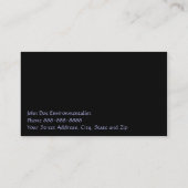 天文学環境学者ビジネス 名刺 (裏面)