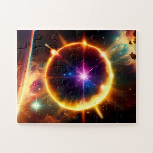 天文学的ファンタジー球爆発おもしろい宇宙 ジグソーパズル (横)