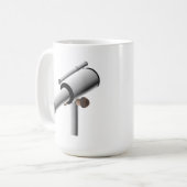 天文学科学の望遠鏡 コーヒーマグカップ (正面左)