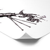 天文学者と月は黒白を超越した芸術 ポスター (角)