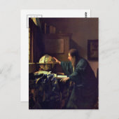 天文学者はがき、Jan Vermeer ポストカード (正面/裏面)