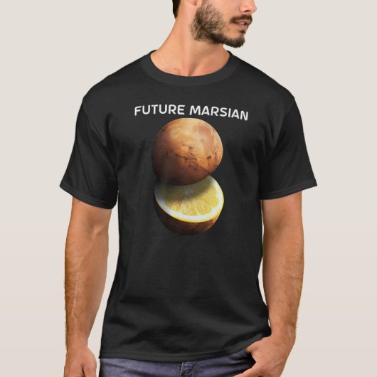 天文学者レッドプラネットのための未来のマルシアの火星 Tシャツ (正面)