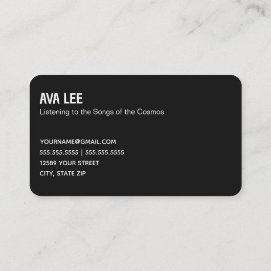 天文学者 名刺 (裏面)