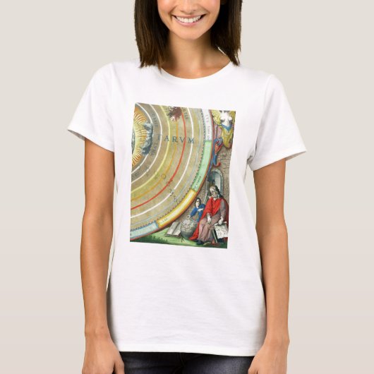 天文学者、惑星の地図からの詳細、 f tシャツ (正面)