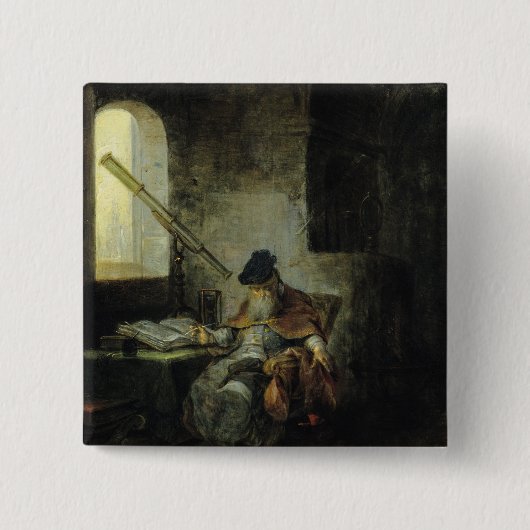 天文学者 缶バッジ (正面)