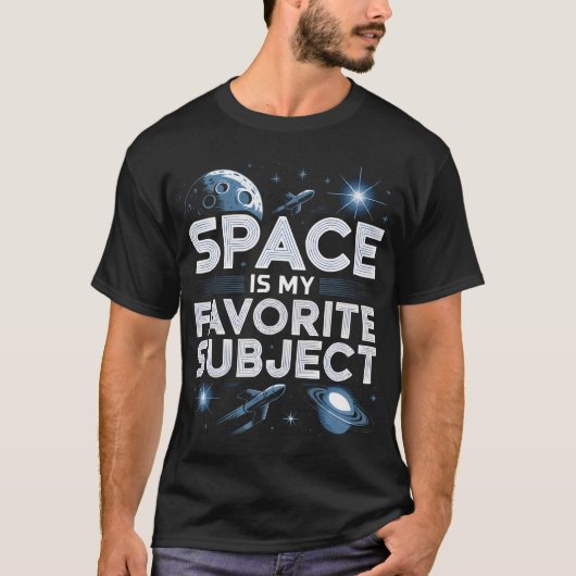 天文学者 銀河 宇宙 惑星 Tシャツ (正面)