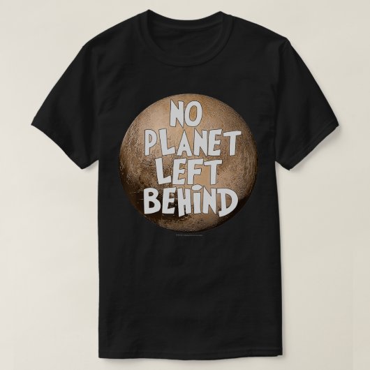 天文学離れの後ろの惑星忘れなし Tシャツ (デザイン正面)