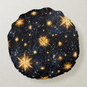 天文学 夜空 天体 星 ラウンドクッション (裏面)