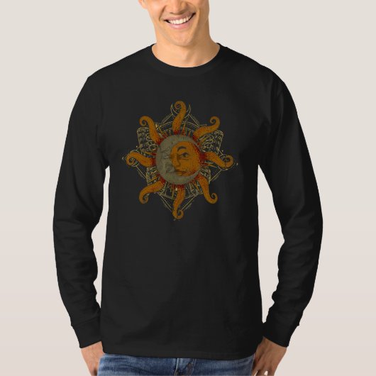 天文学 天体 宇宙 太陽 月 占星術 Tシャツ (正面)