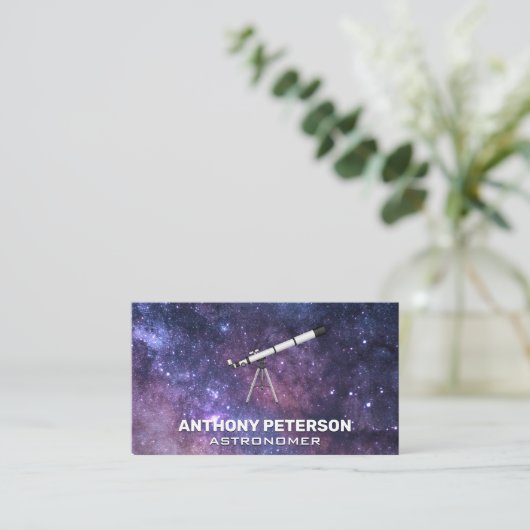 天文学 |宇宙と望遠鏡 名刺 (スタンド正面)