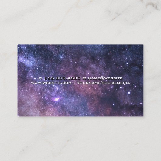 天文学 |宇宙と望遠鏡 名刺 (裏面)