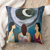 天文学 |月を見る女性 クッション (ブランケット)