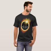 天文学 皆既日食 2024 完全日食 04 08 Tシャツ (正面フル)