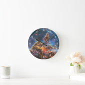 天文学/神秘的な山時計、ハッブル/銀河系 ラウンド壁時計 (ホーム)