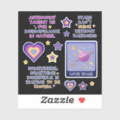 天文学 青 紫 黄 シール (シート)