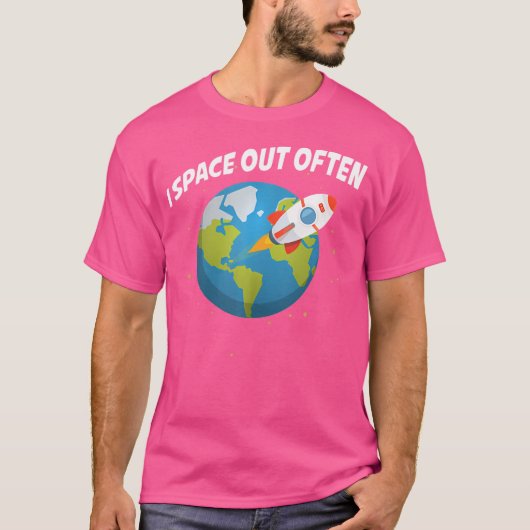 天文学 I スペース系 地球人 Tシャツ (正面)
