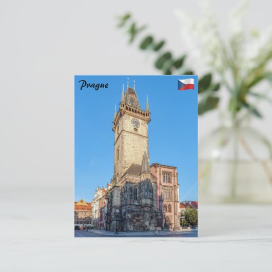 天文時計のプラハ ポストカード (スタンド正面)