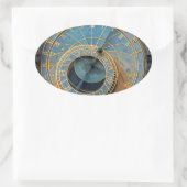 天文時計プラハ・オルログチェコ 楕円形シール (バッグ)