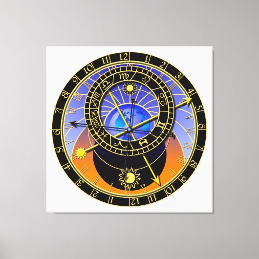 天文時計 キャンバスプリント (正面)