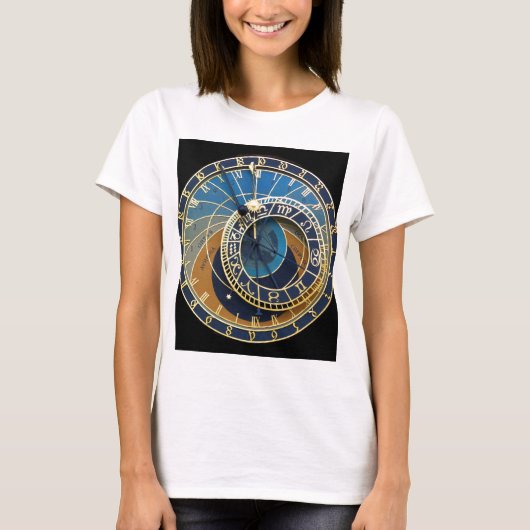 天文時計 – プラハオロジ Tシャツ (正面)