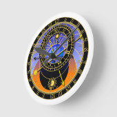 天文時計 ラウンド壁時計 (傾斜)