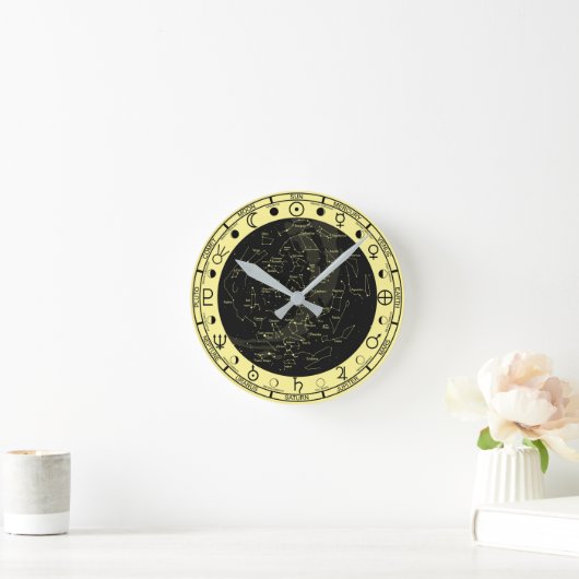 天文時計 ラウンド壁時計 (ホーム)