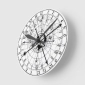 天文時計 ラウンド壁時計 (傾斜)