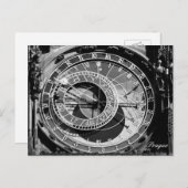 天文時計、旧市街広場、プラハ/チェコ ポストカード (正面/裏面)