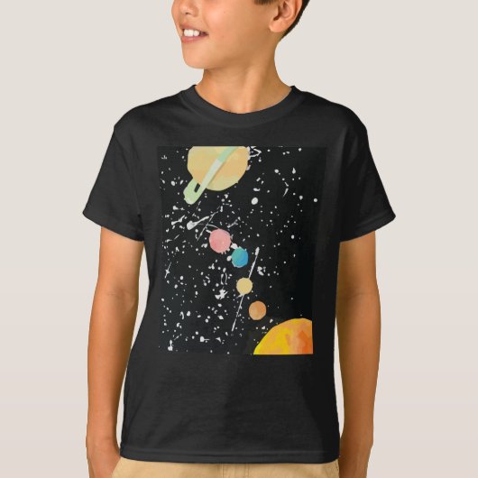 天文系惑太陽の星宇宙 Tシャツ (正面)