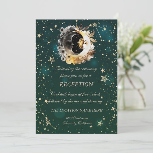 天日と月の花が緑に輝く 招待状 (スタンド正面)