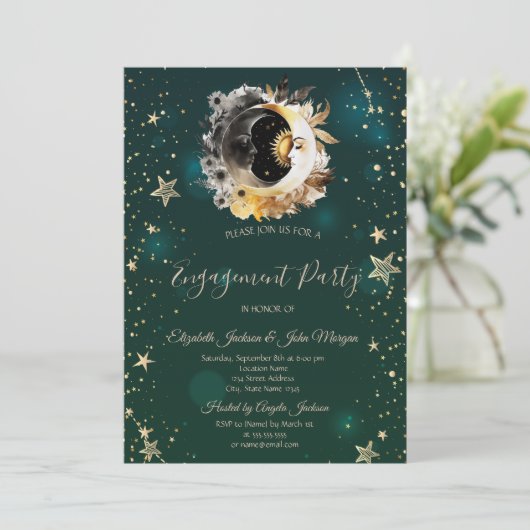 天日と月の花が緑に輝く 招待状 (スタンド正面)